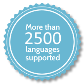 More than 2500 languages supported