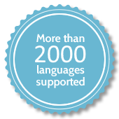 More than 2000 languages supported